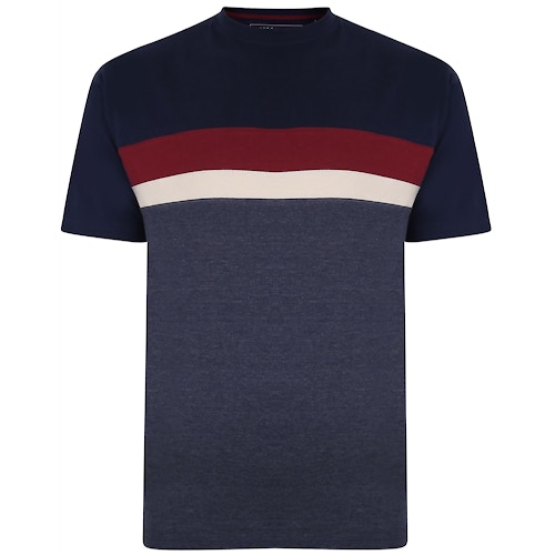 KAM Cut And Sew Jersey Tee Navy